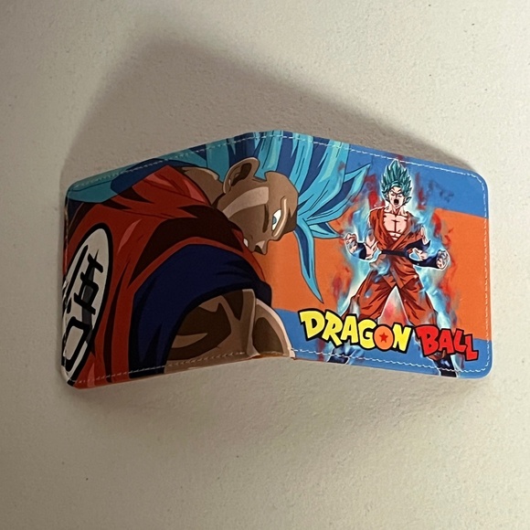 Dragonball Z Goku Powering Up Faux Leather Wallet Orange Blue - Picture 4 of 8